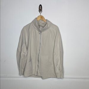 Lululemon Oversized Scuba Funnel Neck Full Zip.  Cream. XL/XXL.